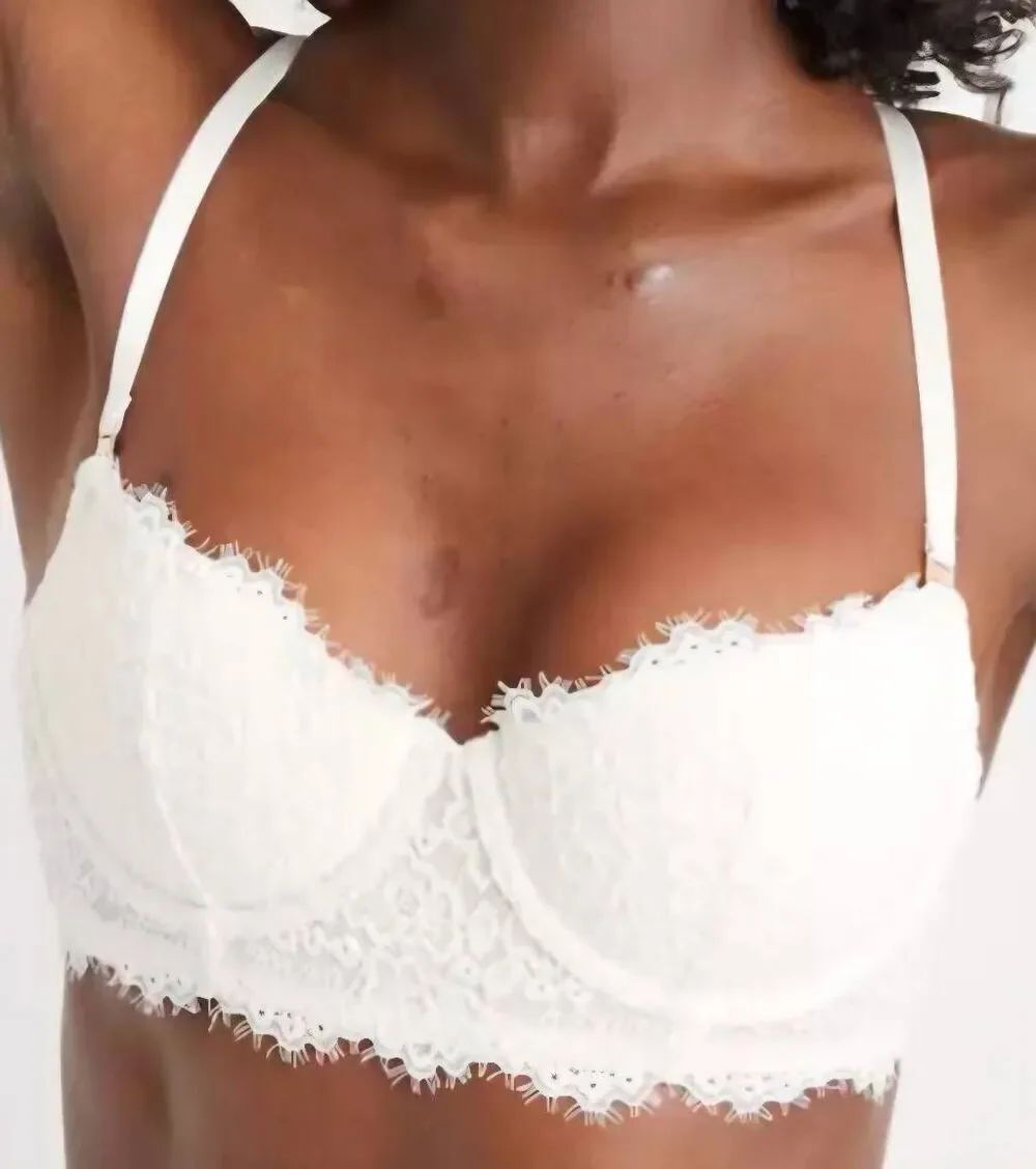 NWOT Aerie Bra Women's 40DD Ivory Real Power Balconette Lightly Lined Eyelash